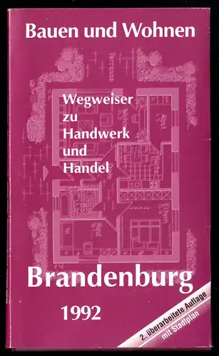 Brandenburg, Wegweiser zu Handwerk und Handel mit Stadtplan, 1992
