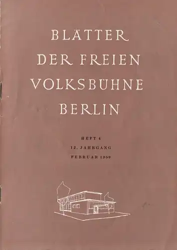 Blätter der Freien Volksbühne Berlin, Heft 4/1959