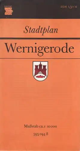 Stadtplan, Wernigerode, 1981