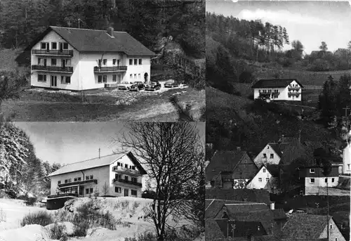 AK, Obertrubach Fränk. Schweiz, Waldhaus Hering, drei Abb., um 1965