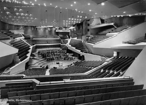 AK, Berlin Tiergarten, Philharmonie, Großer Saal, Innenansicht, um 1968