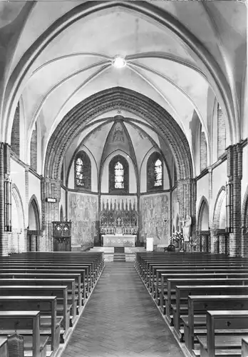 AK, Berlin Lichterfelde, Pfarrkirche Heilige Familie, Innenansicht, um 1973