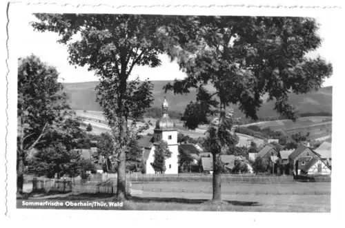 AK, Oberhain Thür. Wald, Teilansicht mit Kirche, 1962