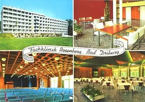 AK, Bad Driburg, Fachklinik Rosenberg, 4 Abb., ca. 1980
