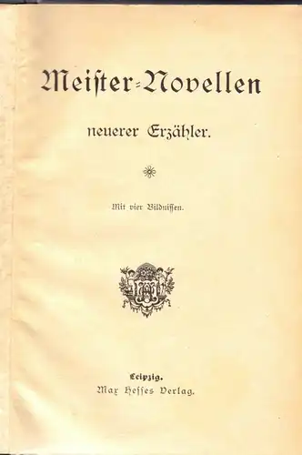 Meisternovellen neuerer Erzähler, um 1905