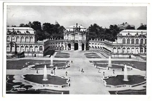 AK, Dresden, Zwinger, 1938, interessanter Nebenstempel