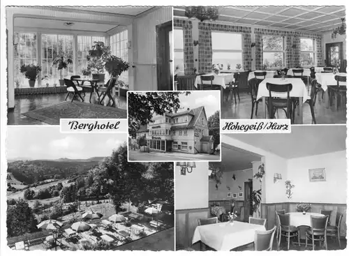 AK, Hohegeiß Harz, Berghotel, fünf Abb., um 1963