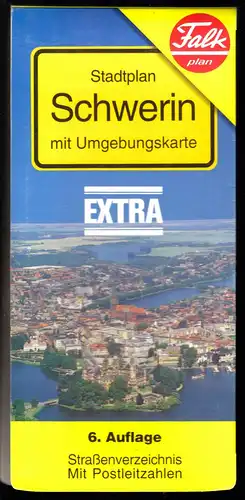 Stadtplan, Falk, Schwerin mit Umgebungskarte, 6. Aufl., 1996