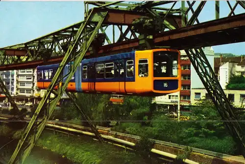 AK, Wuppertal Barmen, Schwebebahn an der Höhne, um 1978