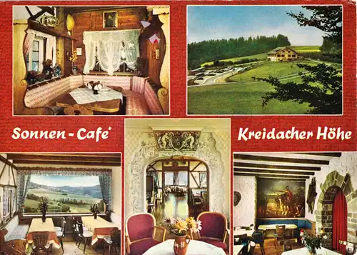 AK, Waldmichelbach Odw., Sonnen-Café-Hotel Kreidacher Höhe, fünf Abb., 1971