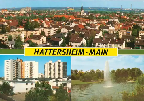 AK, Hattersheim Main, drei Abb., um 1975