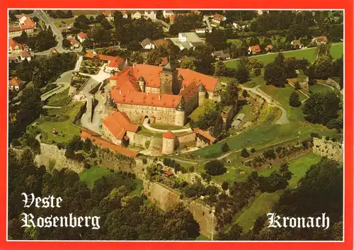 AK, Kronach, Veste Rosenberg, Luftbildansicht, um 2000