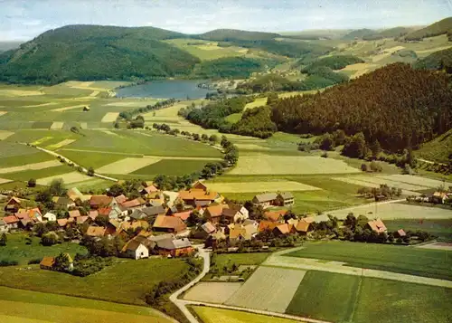 AK, Stormbruch Waldeck, Naturpark Diemelsee, Luftbildansicht, um 1990