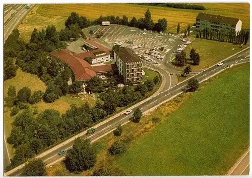 AK, Kassel, Autobahn Rasthaus Kassel, Luftbildansicht, um 1975