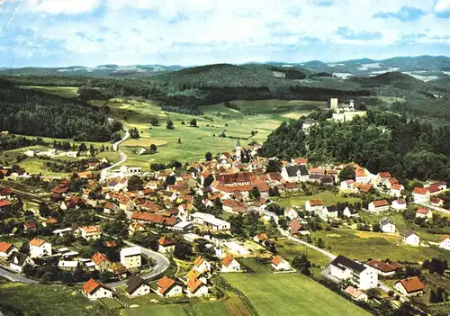 AK, Falkenstein Bayer. Wald, Luftbildansicht, 1973