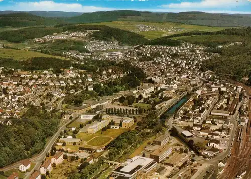 AK, Dillenburg Hessen, Luftbildansicht, um 1980