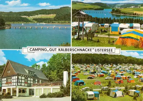 AK, Drolshagen - Kalberschnacke, Listersee, Camping Gut Kalberschnacke, 1975
