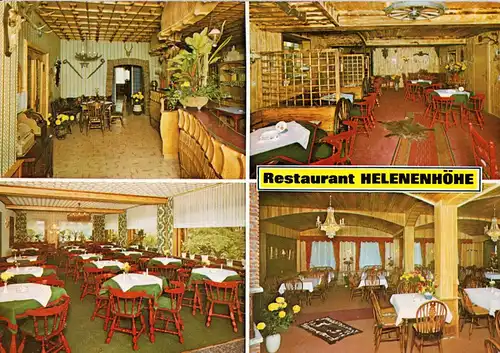 AK, Haltern - Helenenhöhe, Restaurant Helenenhöhe, vier Innenansichten, 1971