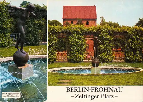 AK, Berlin Frohnau, Zeltinger Platz, zwei Abb., um 1981