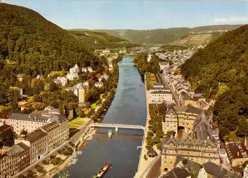 AK, Bad Ems, Teilansicht, lahnsbwärts, um 1958