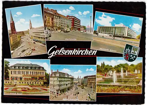 AK, Gelsenkirchen, sechs Abb., gestaltet, 1969