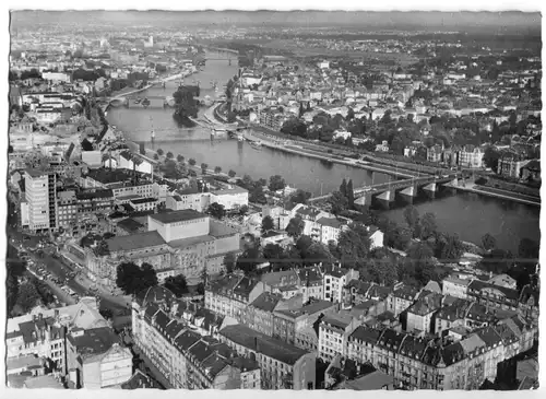 AK, Frankfurt Main, Mainansicht, Luftbild, 1956