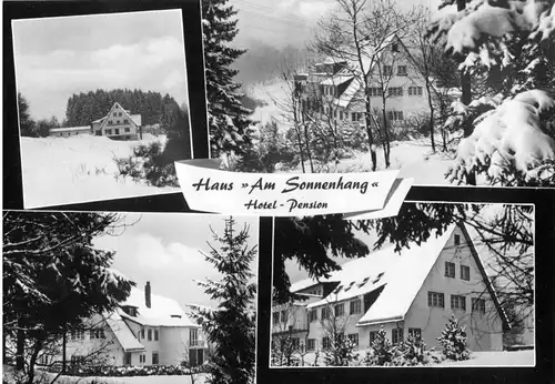 AK, Hilchenbach Westf., "Haus am Sonnenhang", vier Wintermotive, um 1969