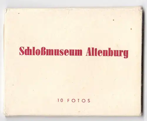 Mäppchen mit 10 kleinen Fotos, Altenburg, Schloßmuseum, 1974, Form.: 8,7x6,7 cm