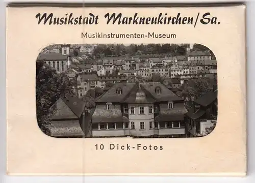 Mäppchen mit 10 kleinen Fotos, Markneukirchen, Museum,1971, Format: 8,8 x 6,2 cm