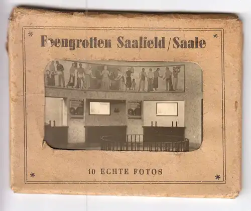 Mäppchen mit 10 kleinen Fotos, Saalfeld Saale, Feengrotten, 1954, Format: 9x7 cm