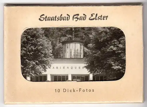 Mäppchen mit 10 kleinen Fotos, Staatsbad Bad Elser, 1970, Format: 8,7 x 6 cm