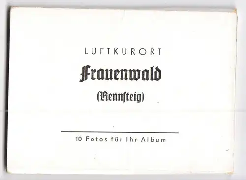 Mäppchen mit 10 kleinen Fotos, Frauenwald Rennsteig, 1981, Format: 10,3 x 7,5 cm