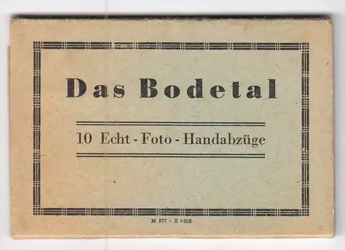 Mäppchen mit 10 kleinen Fotos, Das Bodetal, um 1952 , Format: 9 x 6 cm