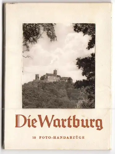 Mäppchen mit 10 kleinen Fotos, Eisenach, Die Wartburg, 1963, Format: 9 x 6,5 cm