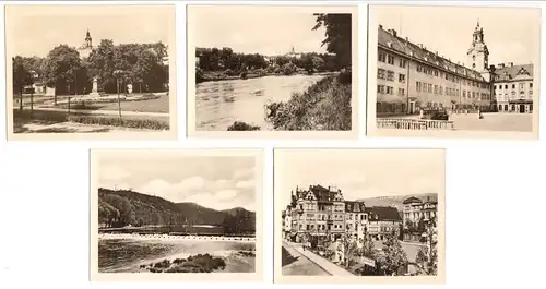 Mäppchen mit 10 kleinen Fotos, Rudolstadt, 1955, Format: 8,9 x 7 cm