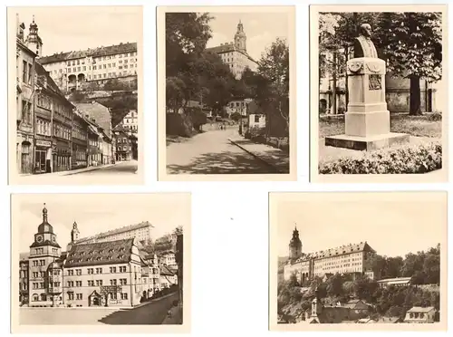 Mäppchen mit 10 kleinen Fotos, Rudolstadt, 1955, Format: 8,9 x 7 cm