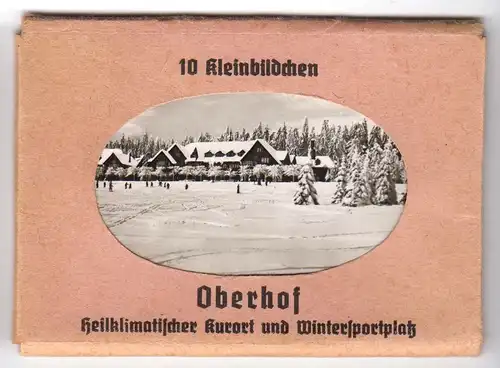 Mäppchen mit 10 kleinen Fotos, Kurort Oberhof, 1956 Format: 8,8 x 6 cm