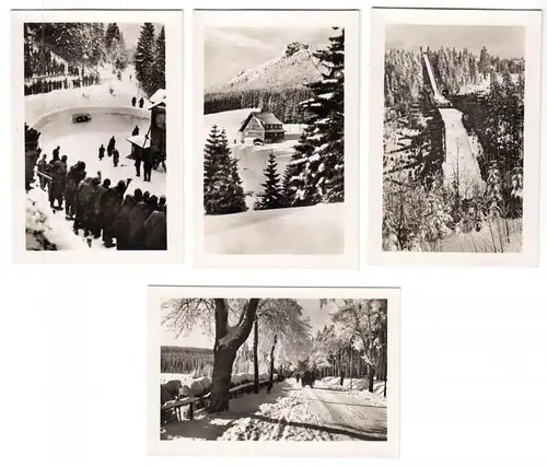 Mäppchen mit 10 kleinen Fotos, Kurort Oberhof, 1956 Format: 8,8 x 6 cm