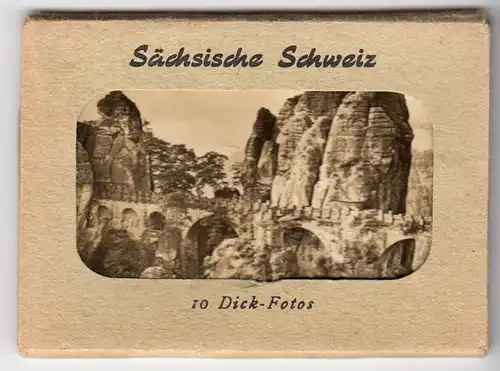 Mäppchen mit 10 kleinen Fotos, Sächsische Schweiz, 1963, Format: 8,8 x 6,3 cm