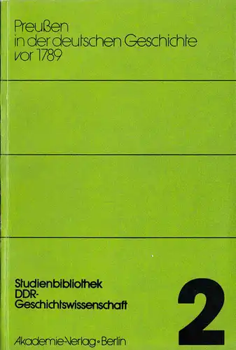 Preußen in der deutschen Geschichte vor 1789, 1983