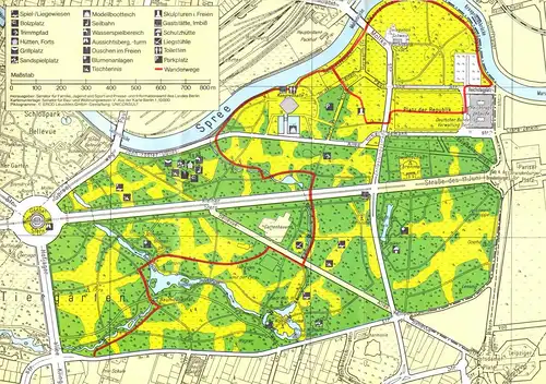 Mappe mit 14 Wanderkarten - Berlin - Mach mal 'ne Tour durch Wald und Flur, 1985