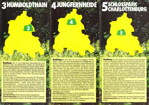 Mappe mit 14 Wanderkarten - Berlin - Mach mal 'ne Tour durch Wald und Flur, 1985