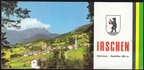 tour. Prospekt, Irschen Kärnten, um 1980