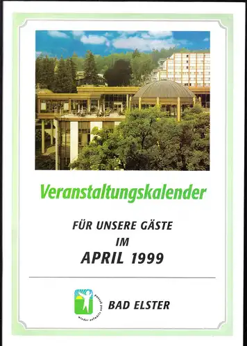 zwei tour. Broschüren, Bad Elster - Veranstaltungskalender April und Mai 1999