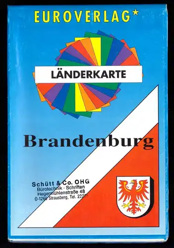 Länderkarte, Land Brandenburg, 1992