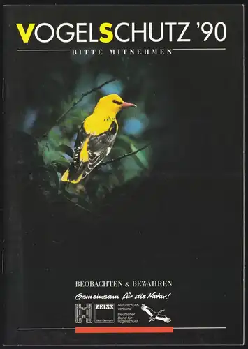 tour. Broschüre, Vogelschutz 1990