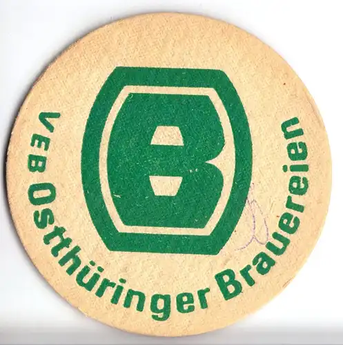 Bierdeckel, VEB Ostthüringer Brauereien, 1980er