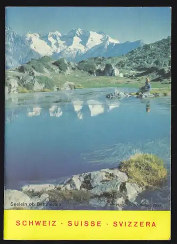 Verkehrskarte der Schweiz in Form eine kleinen Broschüre, um 1990