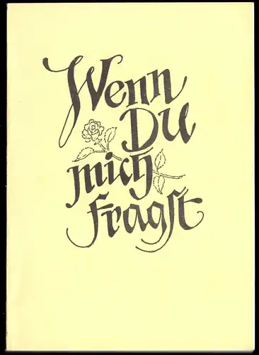 Wiesner, Otto; Wenn du mich fragst - Gedichte, 2000