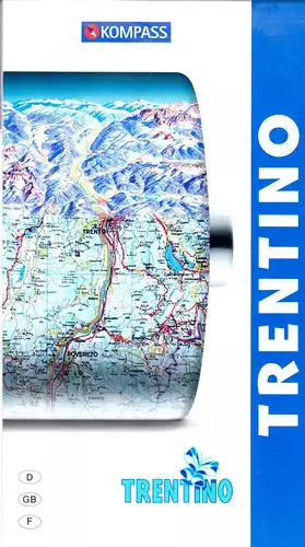 Touristenkarte und Panoramakarte, Trentino, Italien, um 2000